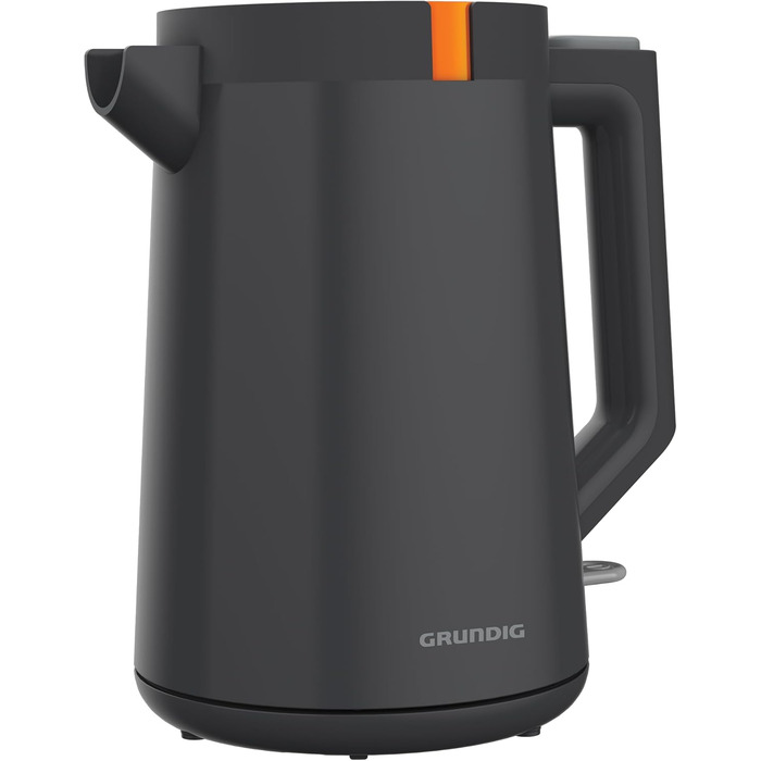 Електрочайник Grundig WK 5320, 2200 Вт, 1,7 л, автоматичне вимкнення, прихований нагрівач з нержавіючої сталі, сірий/теракота