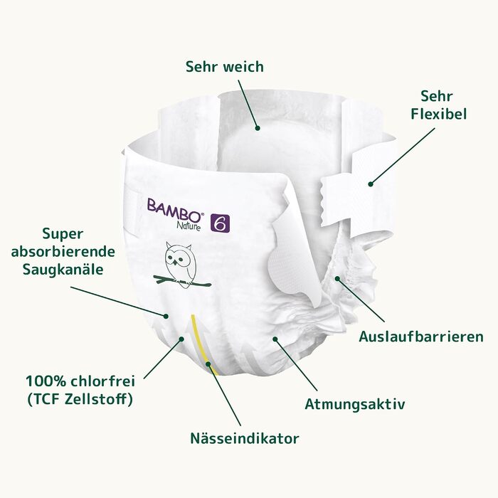 Дитячі підгузки Bambo Nature розмір 4 (7-14 кг), місячний бокс, 144 шт.
