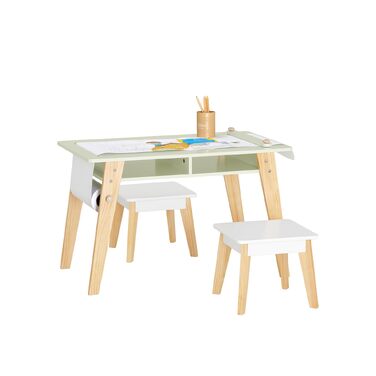 Дитячий стіл SoBuy з 2 стільцями, 80x48x50 см, меблі для дитячої кімнати