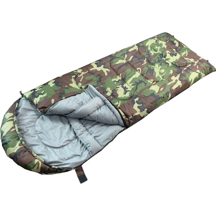 Спальний мішок EXPLORER Hunter мумія, камуфляж, до -18°C, XXL 220x80 см, для кемпінгу, риболовлі, аутдор