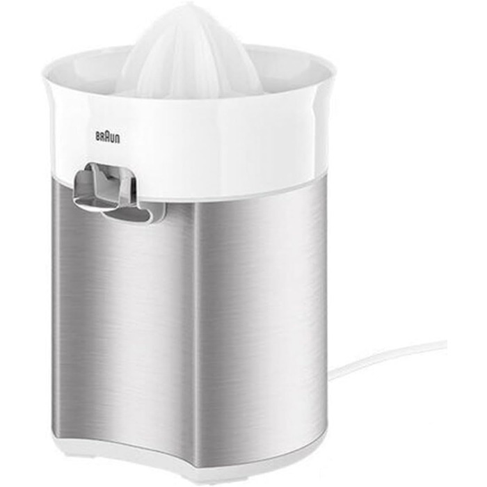 Цитрусовий прес Braun CitrusQuick 5 CJ5050 BK: Електричний, з автоматичним стартом/стопом, антикрапельним носиком, легке очищення, білий