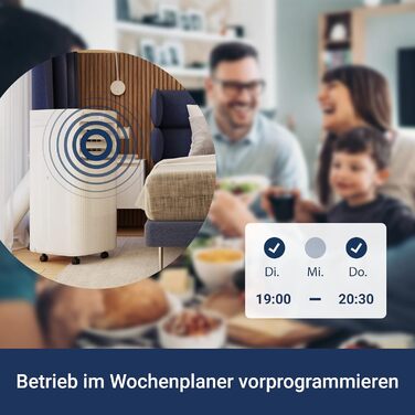 Мобільний кондиціонер Suntec CoolFixx 2.0 Eco R290 з Wi-Fi, 7000 BTU, тихий, керування через додаток, осушувач повітря для кімнат до 25 м²