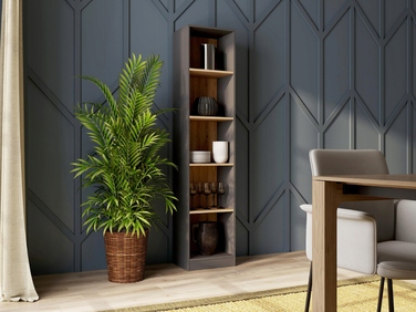 Стелаж TopEshop 40 x 182 x 30 см, антрацит, дуб артизан
