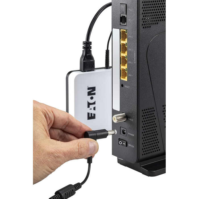 USV Eaton 3S Mini 36W для роутерів, камер та Smart Home - 9/12/15/19V DC, Білий/Чорний