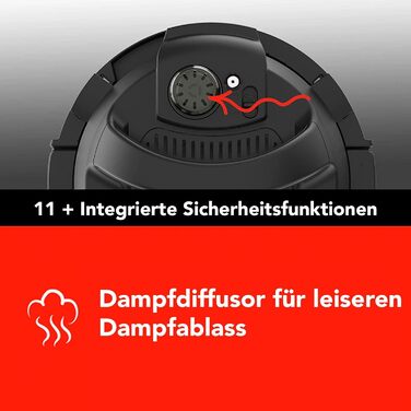 Мультиварка Instant Pot Pro 10-в-1, 5,7 л, 1200 Вт, електрична, швидковарка, рисоварка, пароварка, для йогурту, стерилізатор, Sous Vide, чорна нержавійка