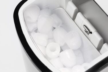 Льодогенератор CASO IceMaster Ecostyle-Design, 12 кг льоду за 24 години, 1,7 л резервуар, автоматичне вимкнення, швидке приготування льоду 6-13 хв
