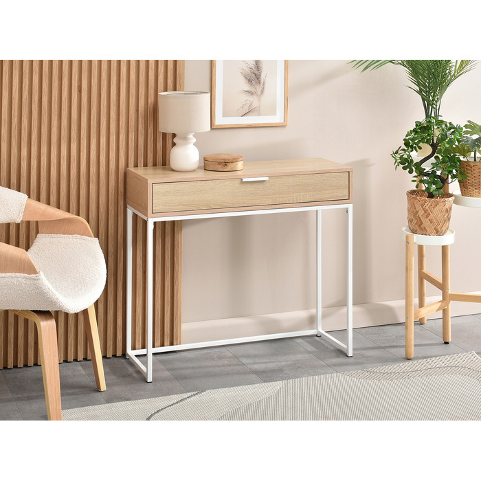 Консоль Mebel-Partner, білий матовий, 80 x 76,5 x 28 см