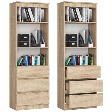 Стелаж Akord 60 x 180 x 35 см, дуб сонома
