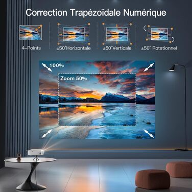 Smart Beamer 4K VISSPL: Проектор для дому та вулиці з Dolby Audio, автофокусом та WiFi 6