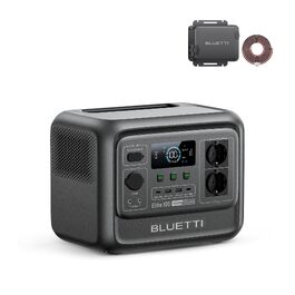 Портативна зарядна станція BLUETTI Elite 100 V2, 1024Вт-год, LiFePO4, 2x1800Вт AC виходи, чорна (комплект із зарядним пристроєм)