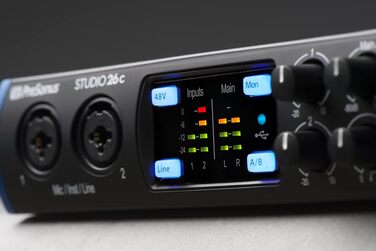 Аудіоінтерфейс PreSonus Studio 24c USB-C для запису, стрімінгу та подкастингу з пакетом програмного забезпечення (Studio One Artist, Ableton Live Lite)