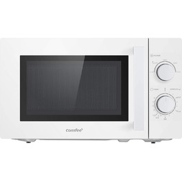 Мікрохвильова піч Comfee CMSN 20 WH, 20 л, 700 Вт, механічне керування, 5 режимів, розморожування, підсвічування, біла