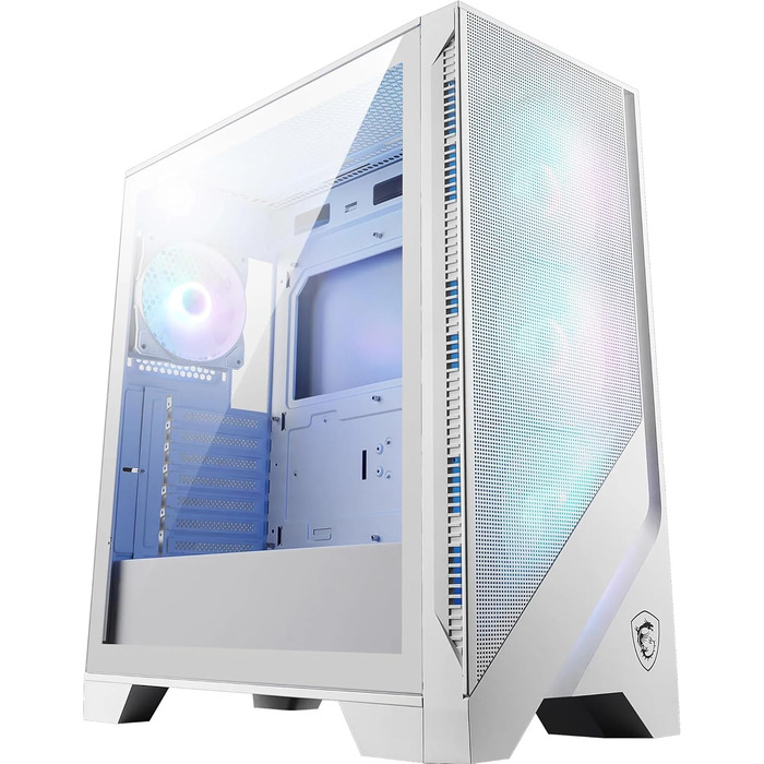 Корпус для ПК MSI MAG Forge 320R Airflow White ATX, підтримка RTX 40, ARGB підсвітка, магнітний пиловий фільтр, загартоване скло, USB 3.2