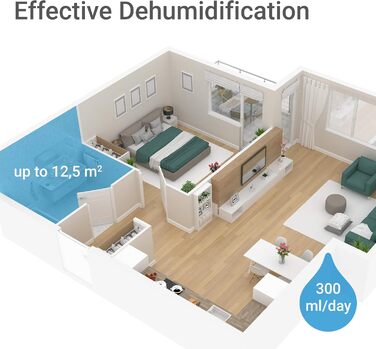 SUNTEC DrySlim 300 point: Електричний осушувач повітря для дому - 20 л/день, 63 м2, 3-в-1 (осушувач, очищувач, сушарка)