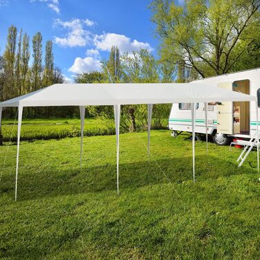 Павільйон для саду COSTWAY 3x9 м, білий, тент для вечірок, весіль та заходів