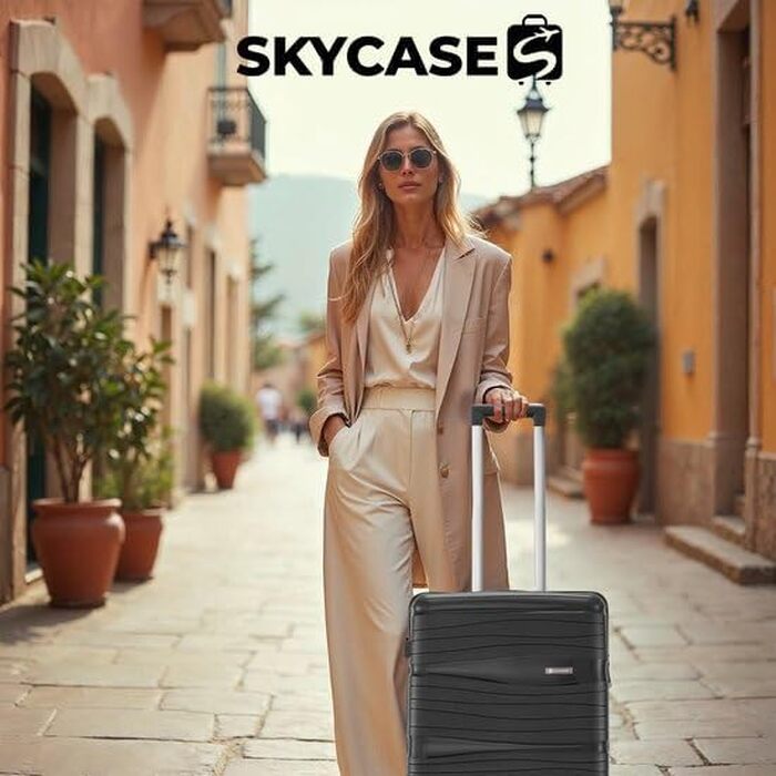 Набір валіз Travel One 4 шт. чорного кольору - полікарбонатний валізу-кейc 32/60/98л, кодовий замок, колеса 360°
