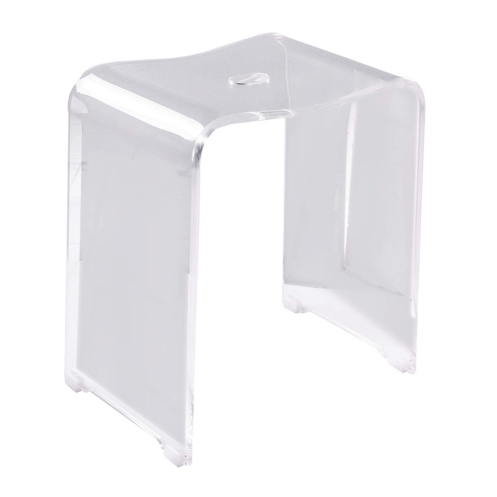 RIDDER Trendy Bad-Hocker, акриловий табурет для ванної кімнати, прозорий, 39 x 47 x 28 см