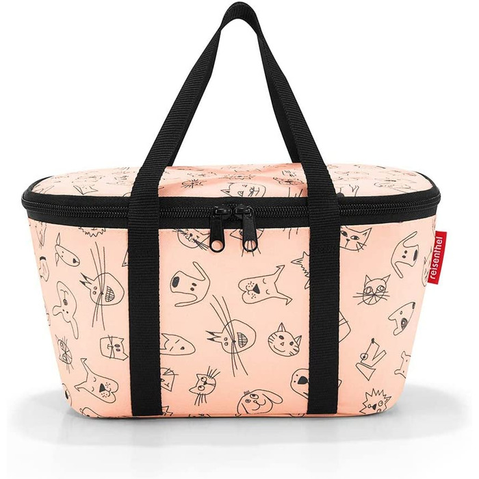 Термосумка для дітей Reisenthel XS Cats and Dogs, 4 л, м'ятна з червоним