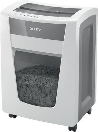 Leitz IQ Aktenvernichter Office P5: Шредер для документів, мікроріз, 15 аркушів, білий