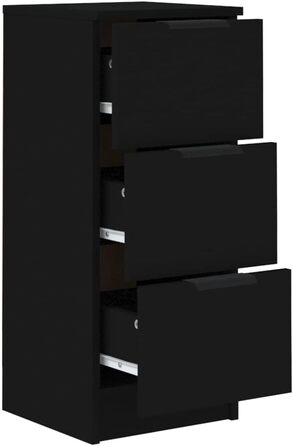 Вітрина vidaXL чорна 30x30x70 см з ДСП