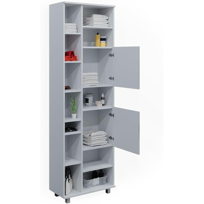 Шафа для ванної Vicco Ilias, білий глянець, 60x190 см