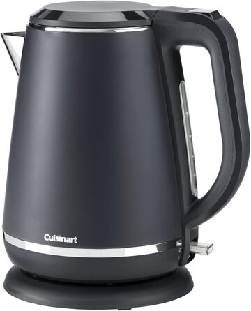 Електрочайник Cuisinart 1,5 л, 3 кВт, бездротовий, сірий матовий, нержавіюча сталь, швидкий нагрів, комплект з тостером