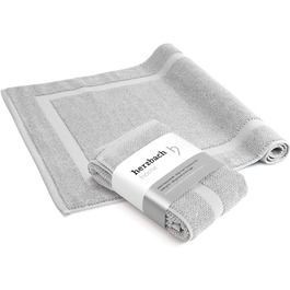 Килимок для ванної herzbach home, 100% бавовна, сріблясто-сірий, 50x80 см, 2 шт.