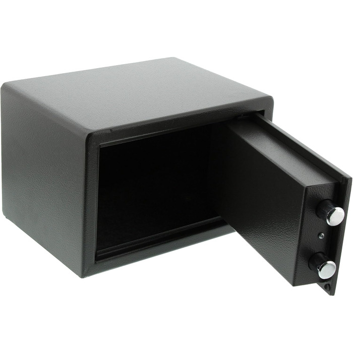 Сейф Burg-Wächter PointSafe P 1 S з двома ключами, для меблів, чорний, 180x280x200 мм, монтаж на стіну та підлогу