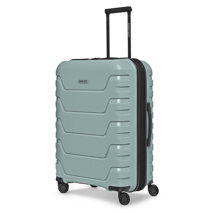 Валіза Smartbox Koffer M розширена 66 см, місткість 71–80 л, легкий дорожній тролей на 4 колесах з поліпропілену, TSA замок, м'ятний колір (Edition 01)