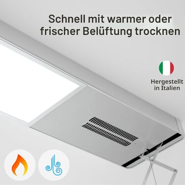 Електричний сушарка для білизни та ковдр Foxydry Pro 160 см, алюмінієва, з дистанційним керуванням, підігрівом повітря та LED-підсвіткою, сіро-срібляста