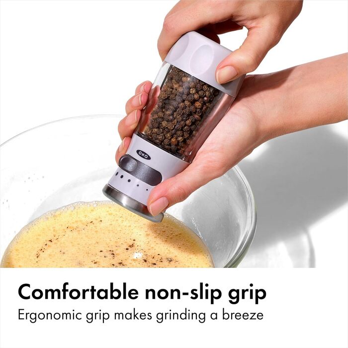 Керамічний млинок для перцю OXO Good Grips Contoured Mess-Free, сірий
