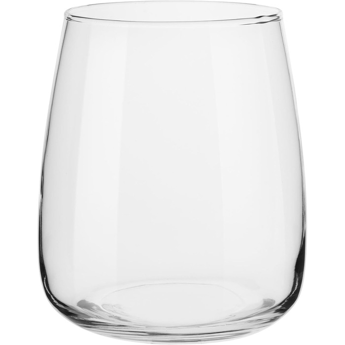 Скляна ваза для тюльпанів TREND FOR HOME Zinnia, прозора, кругла, 17 см, ⌀ 11.9 см, настільна, бочкоподібна