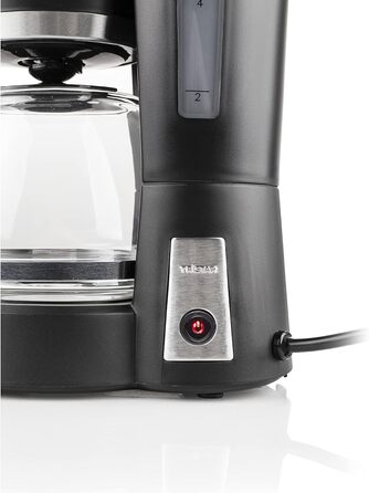 Кавоварка Tristar CM-1236, 1,2 л, з функцією підігріву, чорна, скляний глечик на 12 чашок