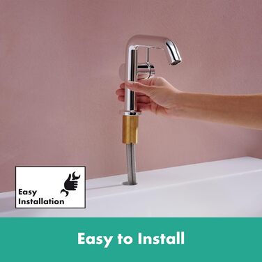 Змішувач для ванної кімнати Hansgrohe Tecturis S Fine з Push-Open, CoolStart, EcoSmart+ та виливом 110 мм, хром