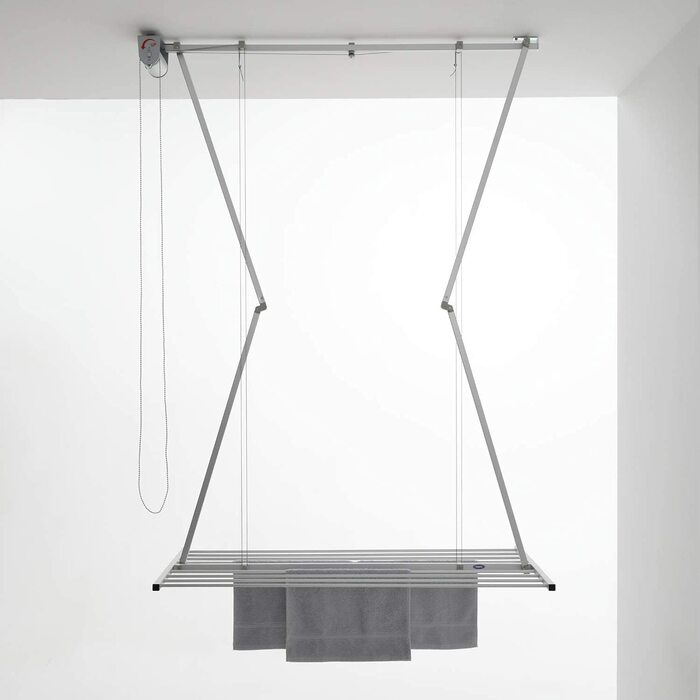 Сушарка для білизни Foxydry Mini, вертикальна, складана, алюміній і сталь, 128x54x25 см, сіра