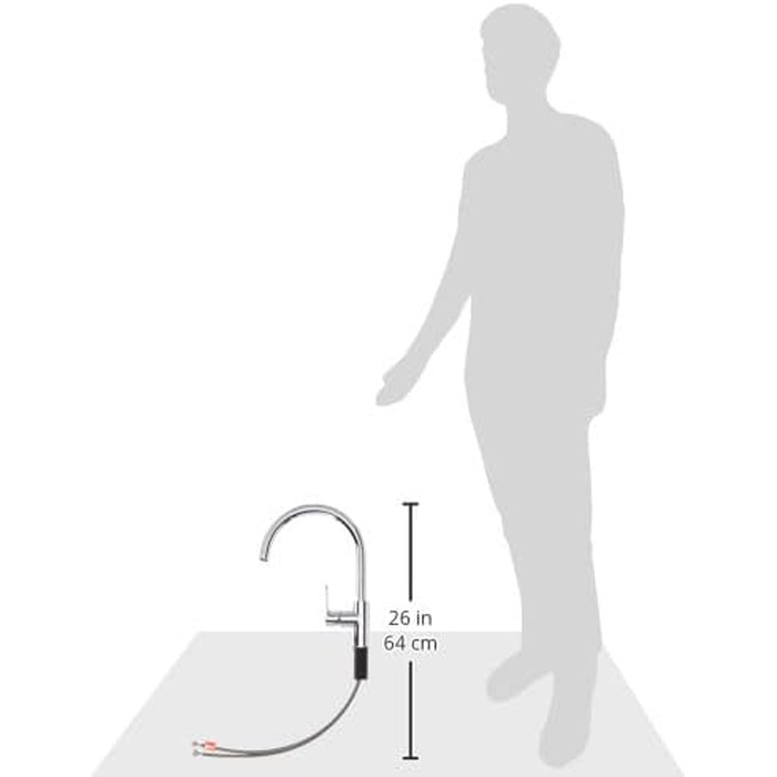 Змішувач для кухні GROHE BauFlow одноручків, DN 15, хромований - 31538001