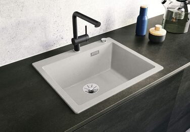 Змішувач кухонний BLANCO Linus-S антрацит, з висувним шлангом, високий тиск, керамічний картридж
