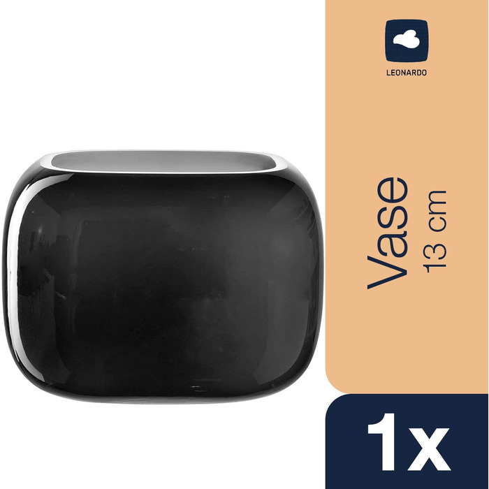 Ваза скляна LEONARDO HOME MILANO сіра 13x18x14 см
