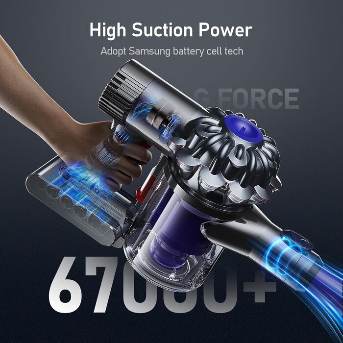 Акумулятор Keenstone V8 8000mAh для пилососа Dyson SV10 V8 (Absolute, Animal, Motorhead, Fluffy) + 3 фільтри