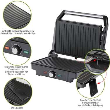 Контактний гриль Silver 1600W