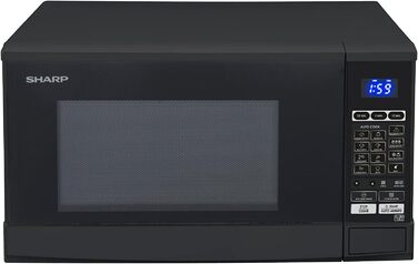 Мікрохвильова піч SHARP R670BK 2в1 з грилем, 20 л, 800 Вт, 1000 Вт гриль, 10 рівнів потужності, 13 авто програм, таймер, чорна