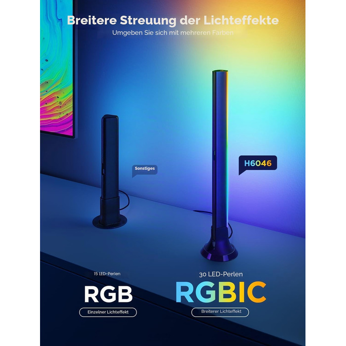 Система підсвічування для телевізора Govee TV Backlight Kit 2, для екранів 55-65 дюймів, розумна LED-підсвітка