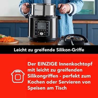 Мультиварка Instant Pot Pro 10-в-1, 5,7 л, 1200 Вт, електрична, швидковарка, рисоварка, пароварка, для йогурту, стерилізатор, Sous Vide, чорна нержавійка