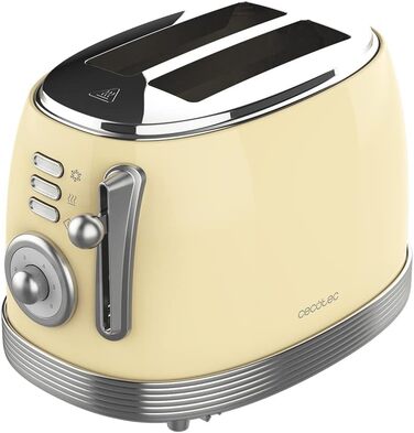 Тостер Cecotec Toast&Taste 800 Vintage Light: 850 Вт, 2 слоти, нержавіюча сталь, зелений, вінтажний стиль