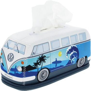 Диспенсер для серветок BRISA Volkswagen T1 Bulli Surf, неопрен, блакитний, для ванної
