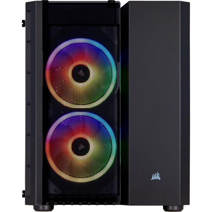 Корпус для ПК Corsair Crystal 280X RGB, micro-ATX, загартоване скло, чорний, підсвітка LED