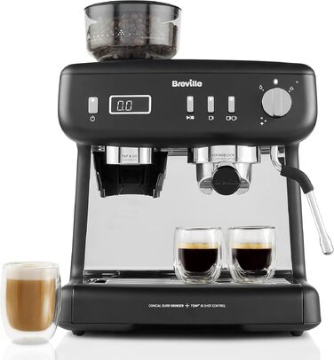 Кавомашина Breville Barista Max+ з вбудованим капучинатором та кавомолкою, срібляста (VCF185X) - еспресо, капучино, лате