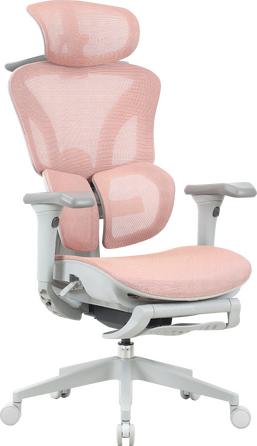 Крісло офісне OfficePro Elite OC950GLP Gray/Light Pink