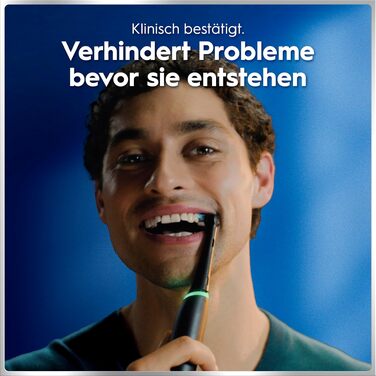 Електрична зубна щітка Oral-B iO Series 6 Black Lava, набір: щітка, 3 змінні насадки (Probierset) та чорний дорожній футляр