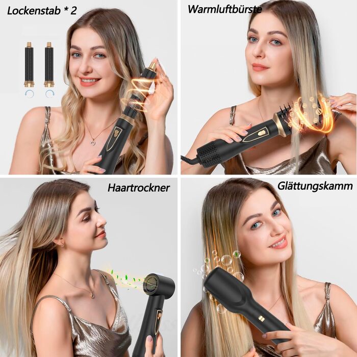 Airstyler 5 в 1 1000W Blacks: Фен-щітка, випрямляч, плойка для волосся